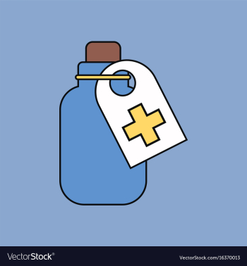 Flat icon design collection medicines bank vector image Flat icon design collection medicines bank vector image