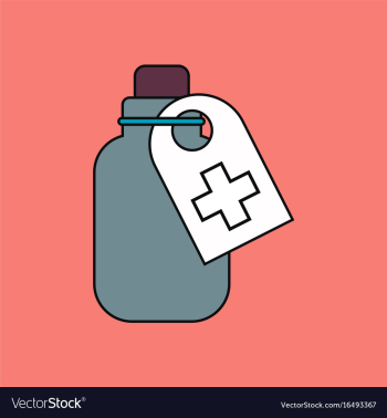 Flat icon design collection medicines bank vector image Flat icon design collection medicines bank vector image