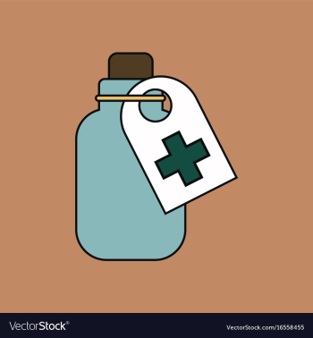 Flat icon design collection medicines bank vector image Flat icon design collection medicines bank vector image