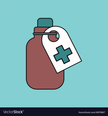 Flat icon design collection medicines bank vector image Flat icon design collection medicines bank vector image