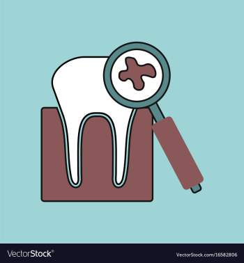 Flat icon design collection tooth with a vector image Flat icon design collection tooth with a vector image
