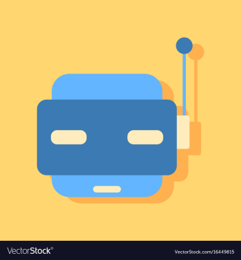 Flat icon design collection toy robot face in vector image Flat icon design collection toy robot face in vector image