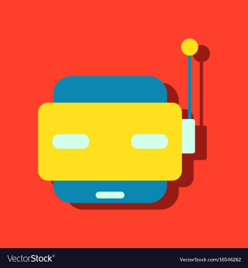 Flat icon design collection toy robot face in vector image Flat icon design collection toy robot face in vector image