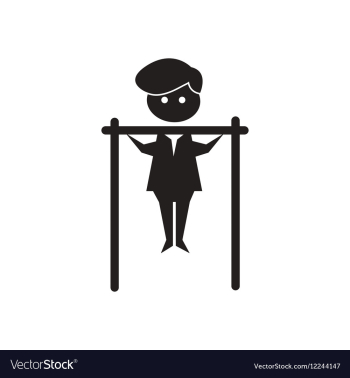 Flat icon in black and white man gym vector image Flat icon in black and white man gym vector image