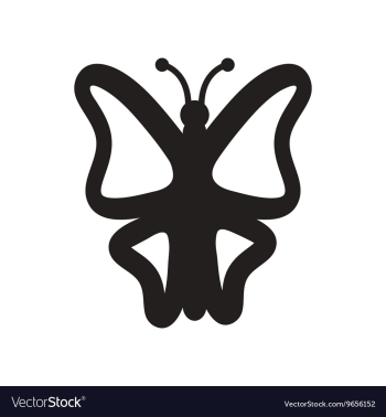 Flat icon in black and white style botanic vector image Flat icon in black and white style botanic vector image
