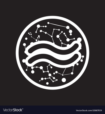 Flat icon in black and white style element zodiac vector image Flat icon in black and white style element zodiac vector image