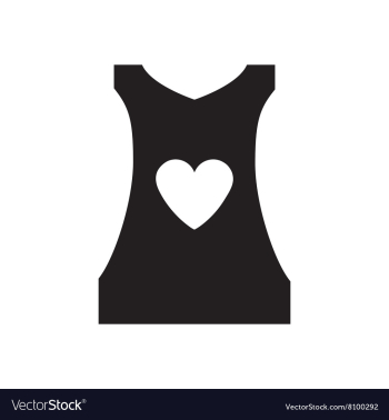 Flat icon in black and white women T-shirt vector image Flat icon in black and white women T-shirt vector image