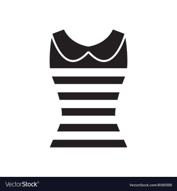 Flat icon in black and white women T-shirt vector image Flat icon in black and white women T-shirt vector image