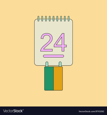 Flat icon on background calendar Ukraine s vector image