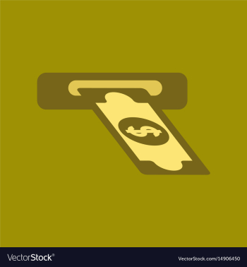 Flat icon on background dollar money vector image Flat icon on background dollar money vector image