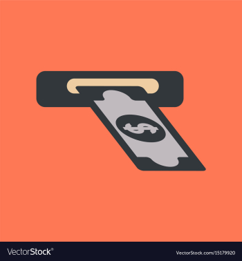 Flat icon on background dollar money vector image Flat icon on background dollar money vector image