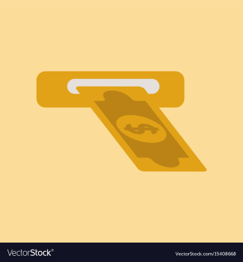 Flat icon on background dollar money vector image Flat icon on background dollar money vector image