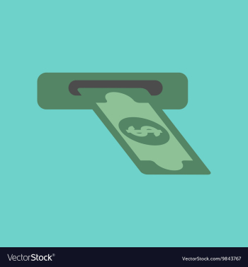 Flat icon on background dollar money vector image Flat icon on background dollar money vector image