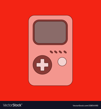 Flat icon on background game console vector image Flat icon on background game console vector image