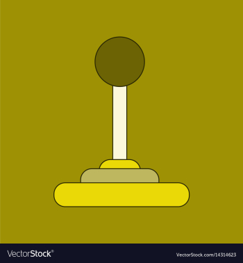 Flat icon on background joystick vector image Flat icon on background joystick vector image