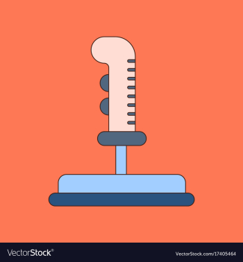 Flat icon on background joystick vector image Flat icon on background joystick vector image
