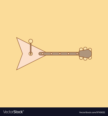 Flat icon on background Kids toy balalaika vector image Flat icon on background Kids toy balalaika vector image