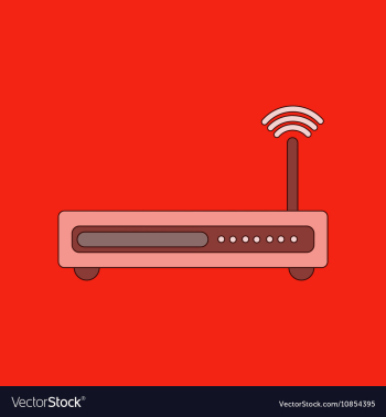 Flat icon on background Wi fi modem vector image Flat icon on background Wi fi modem vector image