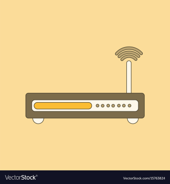 Flat icon on background wi fi modem vector image Flat icon on background wi fi modem vector image