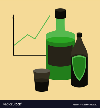 Flat icon on stylish background alcohol vector image Flat icon on stylish background alcohol vector image