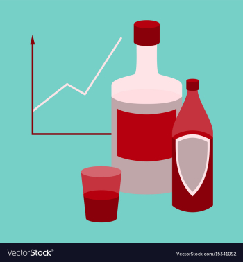 Flat icon on stylish background alcohol vector image Flat icon on stylish background alcohol vector image