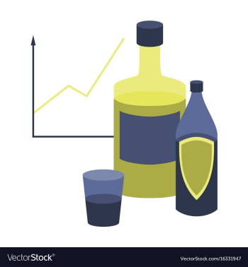 Flat icon on stylish background alcohol vector image Flat icon on stylish background alcohol vector image