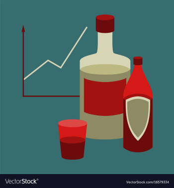 Flat icon on stylish background alcohol vector image Flat icon on stylish background alcohol vector image