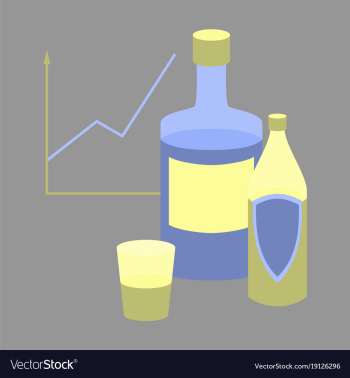Flat icon on stylish background alcohol vector image Flat icon on stylish background alcohol vector image