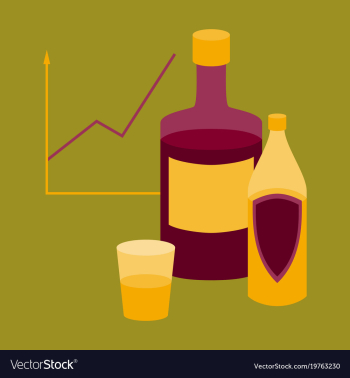 Flat icon on stylish background alcohol vector image Flat icon on stylish background alcohol vector image