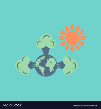 Flat icon on stylish background earth greenhouse vector image Flat icon on stylish background earth greenhouse vector image