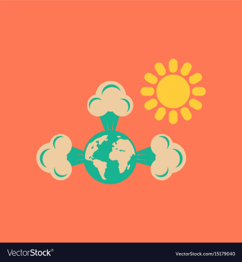 Flat icon on stylish background earth greenhouse vector image Flat icon on stylish background earth greenhouse vector image