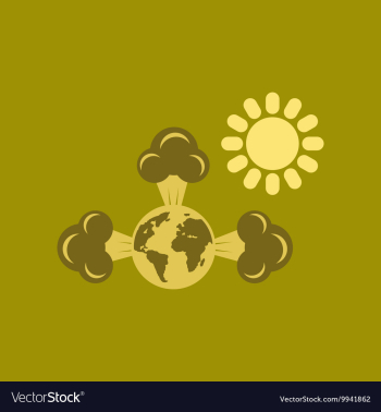 Flat icon on stylish background earth greenhouse vector image Flat icon on stylish background earth greenhouse vector image