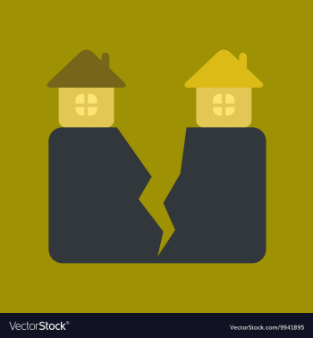 Flat icon on stylish background house earthquake vector image