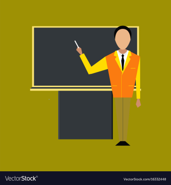 Flat icon on stylish background male teacher vector image Flat icon on stylish background male teacher vector image