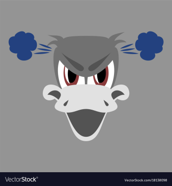 Flat icon on theme animal evil duck vector image Flat icon on theme animal evil duck vector image