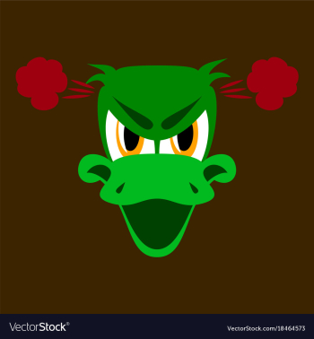 Flat icon on theme animal evil duck vector image Flat icon on theme animal evil duck vector image