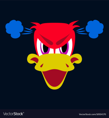 Flat icon on theme animal evil duck vector image Flat icon on theme animal evil duck vector image