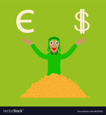 Flat icon on theme arabic business arabic vector image Flat icon on theme arabic business arabic vector image