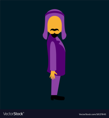 Flat icon on theme arabic business arabic vector image Flat icon on theme arabic business arabic vector image