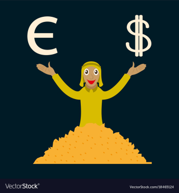 Flat icon on theme arabic business arabic vector image Flat icon on theme arabic business arabic vector image