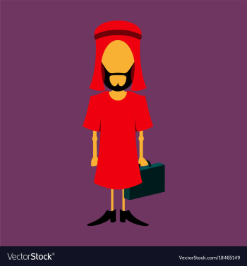Flat icon on theme arabic business arabic vector image Flat icon on theme arabic business arabic vector image