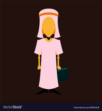 Flat icon on theme arabic business arabic vector image Flat icon on theme arabic business arabic vector image