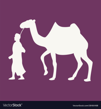 Flat icon on theme arabic business bedouin with a vector image