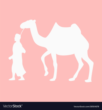 Flat icon on theme arabic business bedouin with a vector image