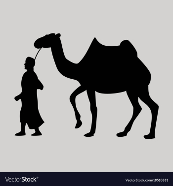 Flat icon on theme arabic business bedouin with a vector image