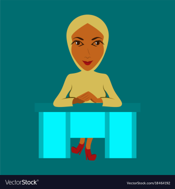 Flat icon on theme arabic business muslim vector image Flat icon on theme arabic business muslim vector image