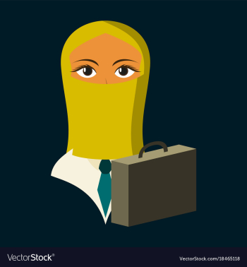 Flat icon on theme arabic business muslim vector image Flat icon on theme arabic business muslim vector image