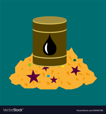 Flat icon on theme arabic business oil and gold vector image Flat icon on theme arabic business oil and gold vector image