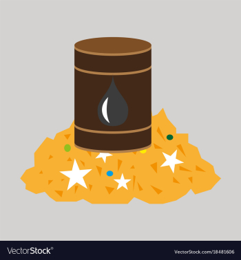 Flat icon on theme arabic business oil and gold vector image Flat icon on theme arabic business oil and gold vector image