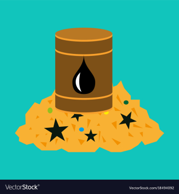 Flat icon on theme arabic business oil and gold vector image Flat icon on theme arabic business oil and gold vector image